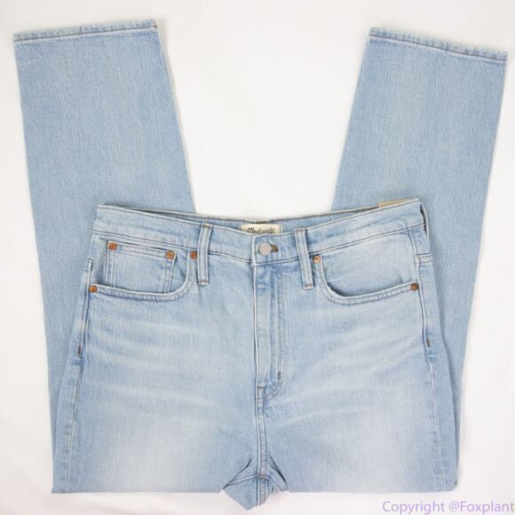 Madewell The High-Rise Slim Crop Boyjean in Dumas Wash: Ripped Edition,size 30 - Picture 9 of 16